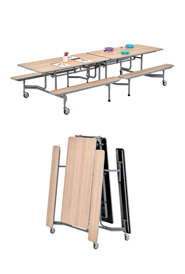 Senior with Benches – Klappbare Bank-Tisch-Kombination für Schulen